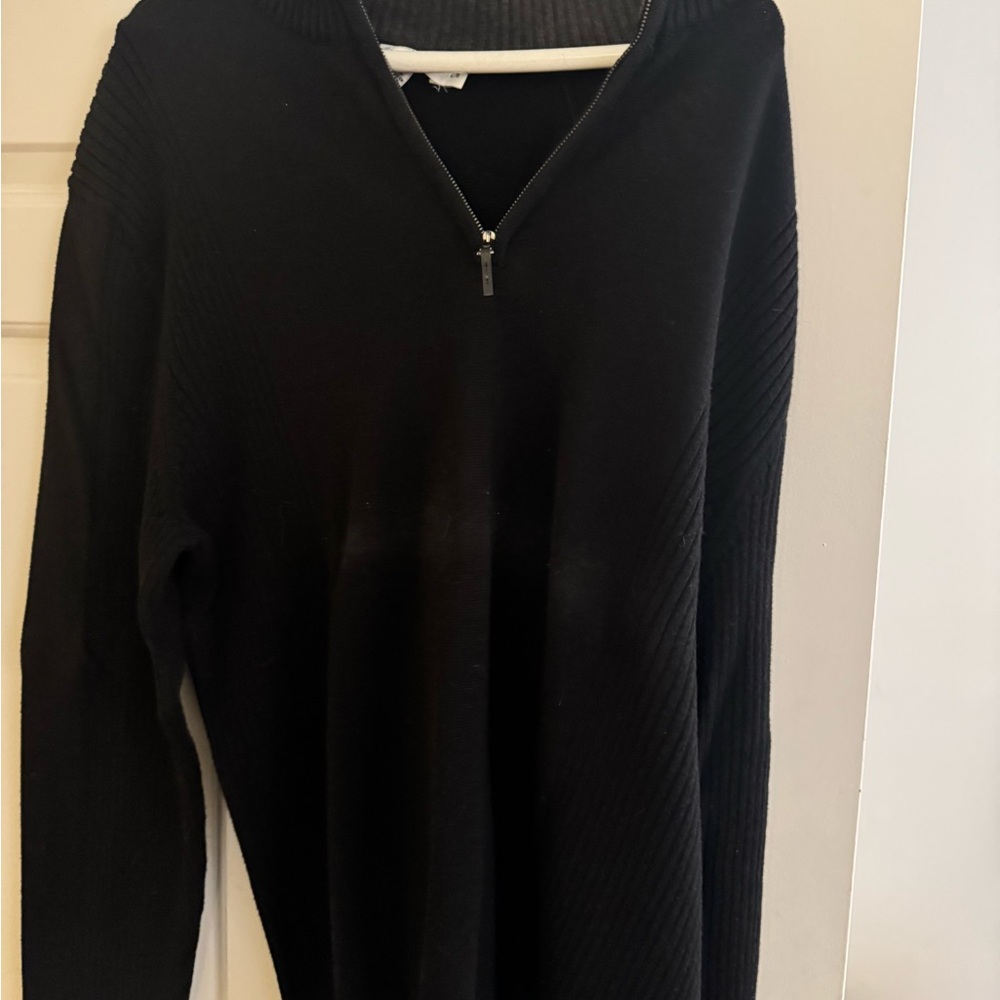 Calvin Klein Black quarter zip Neck Sweater